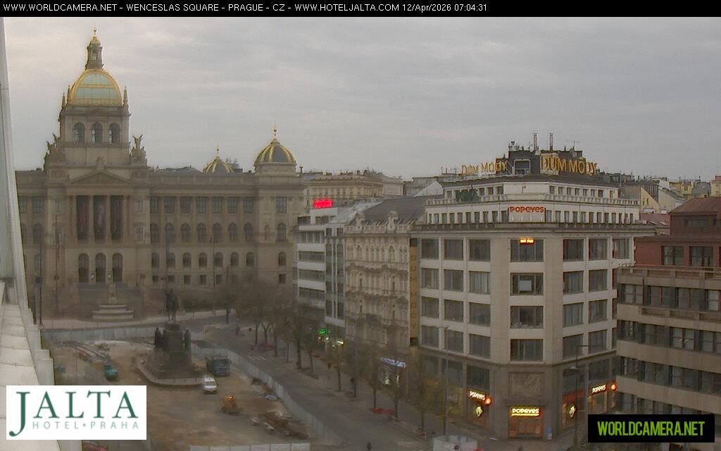 Archived image Webcam Wenceslas Square in Prague