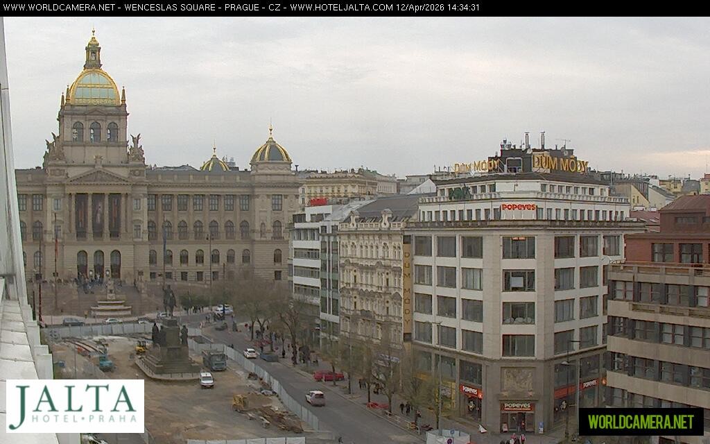Archived image Webcam Wenceslas Square in Prague