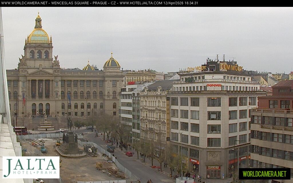 Archived image Webcam Wenceslas Square in Prague