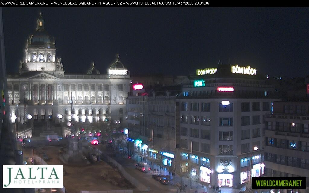 Archived image Webcam Wenceslas Square in Prague