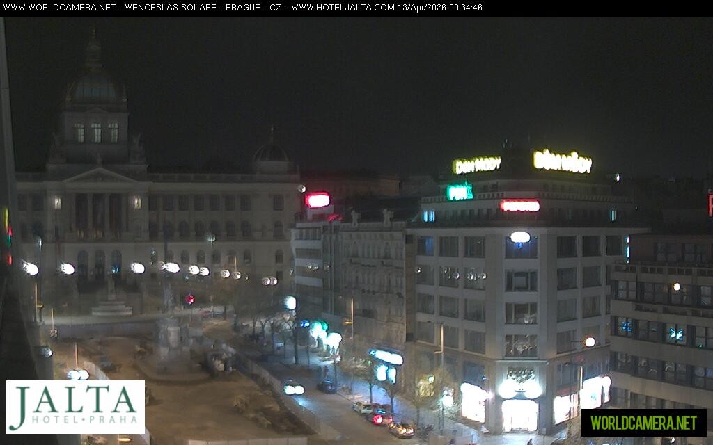 Archived image Webcam Wenceslas Square in Prague
