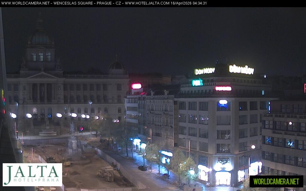 Archived image Webcam Wenceslas Square in Prague