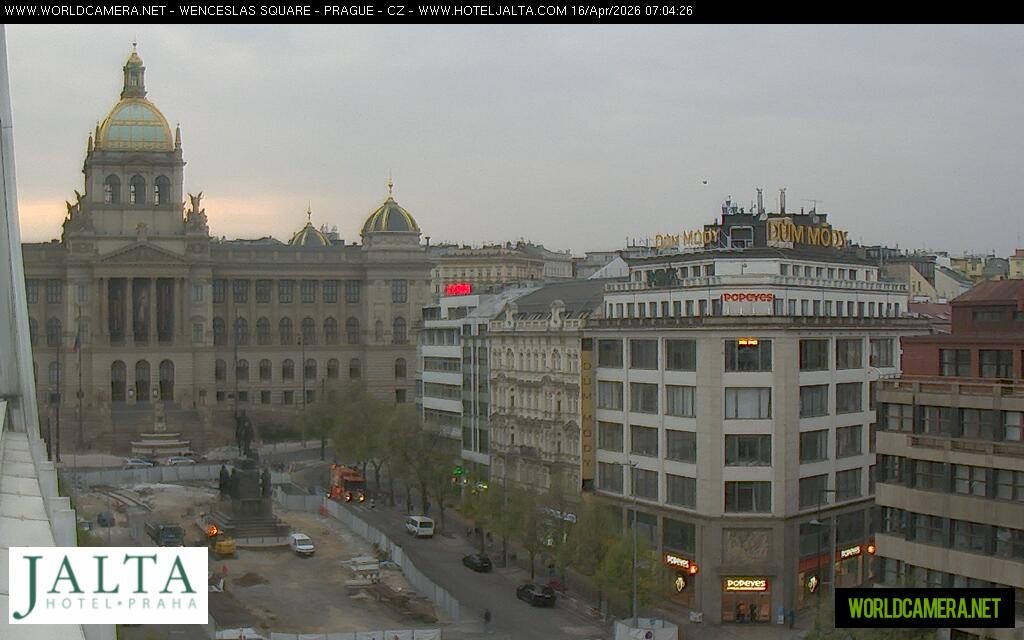 Archived image Webcam Wenceslas Square in Prague