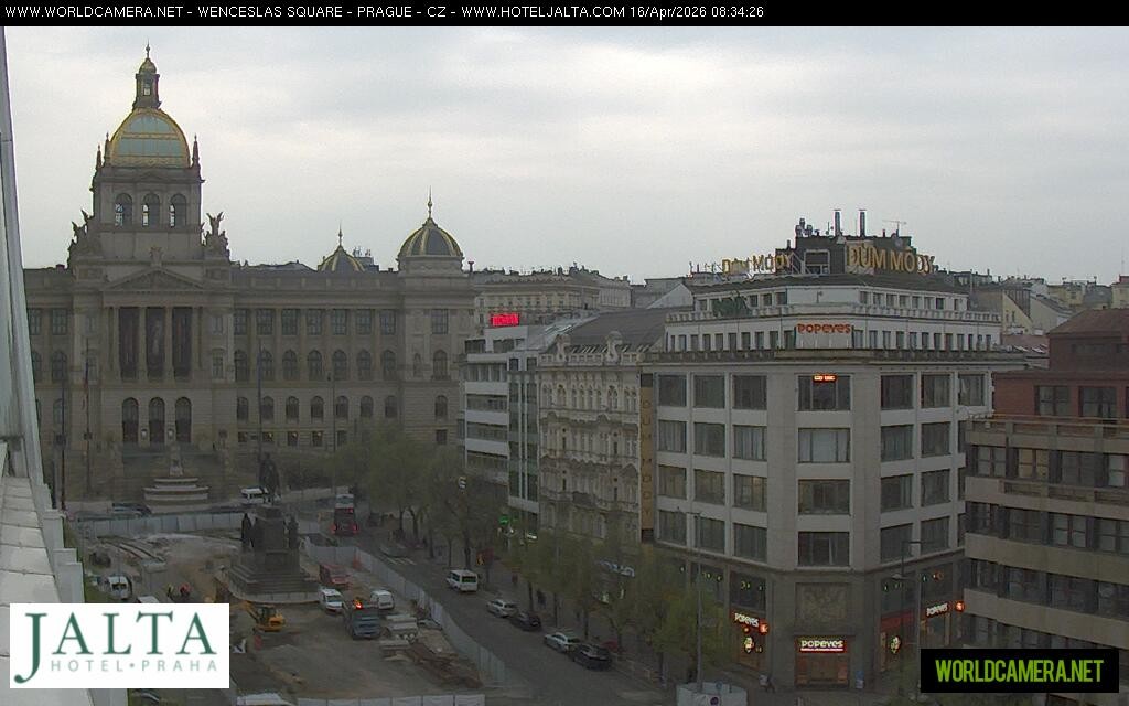 Archived image Webcam Wenceslas Square in Prague