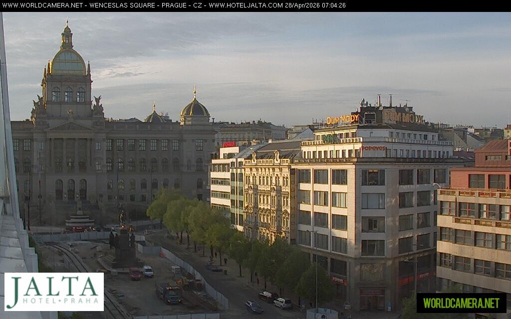 Archived image Webcam Wenceslas Square in Prague