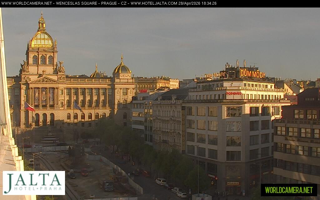 Archived image Webcam Wenceslas Square in Prague