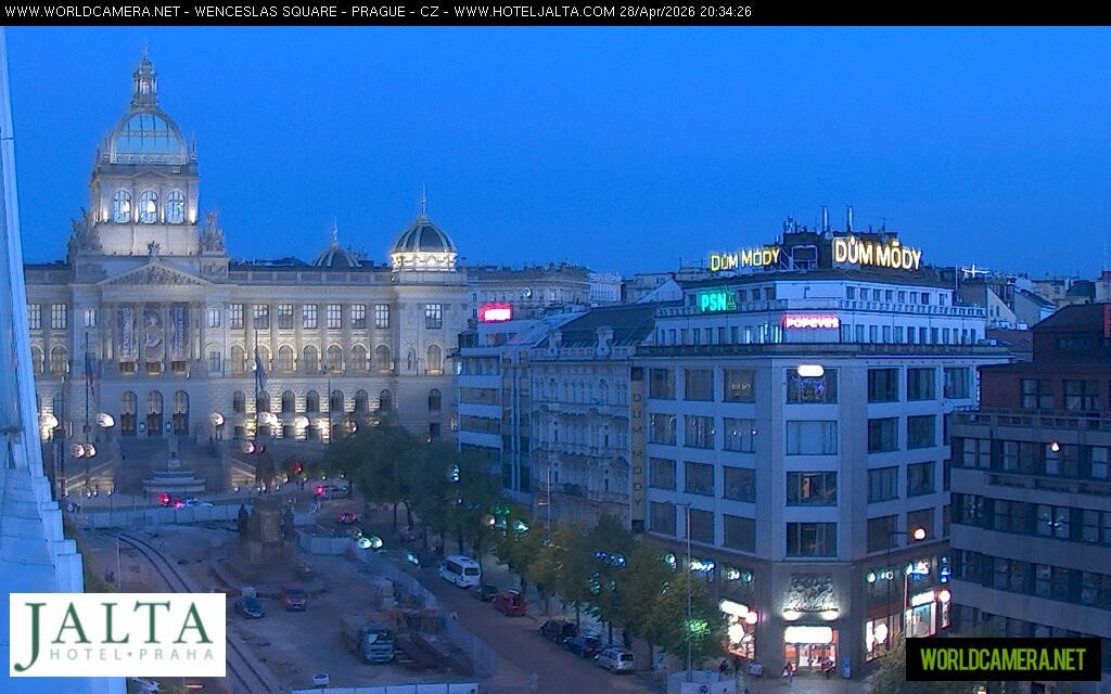 Archived image Webcam Wenceslas Square in Prague
