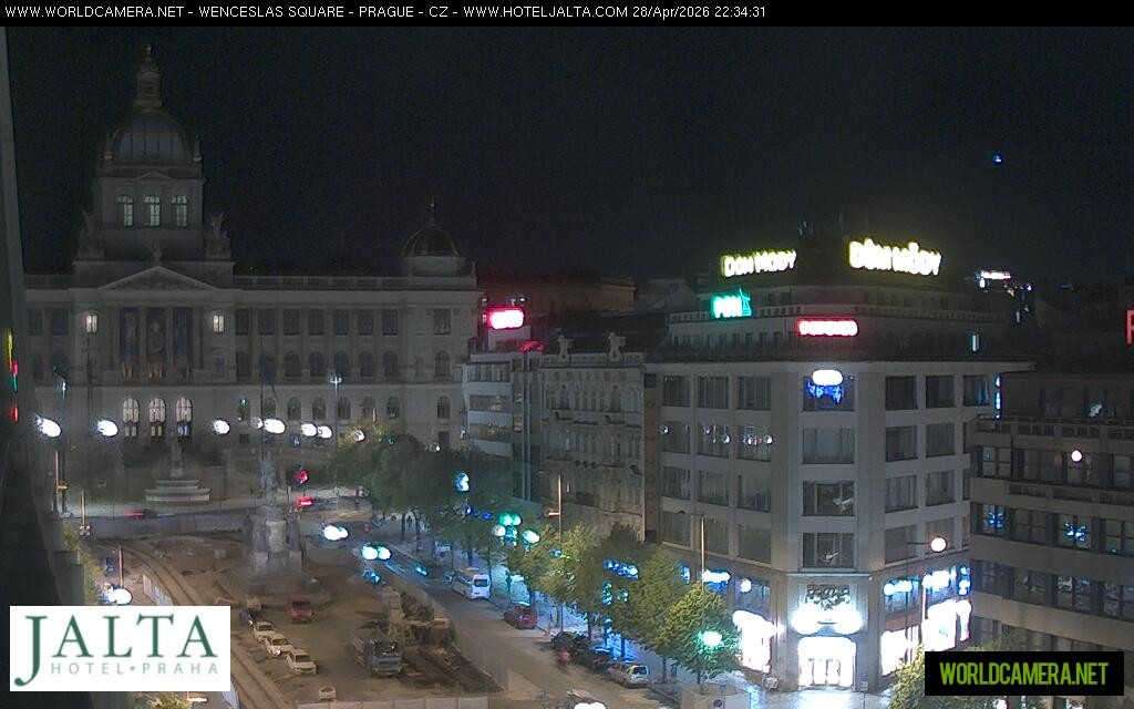 Archiv Foto Webcam Der Wenzelsplatz in der Neustadt Prags