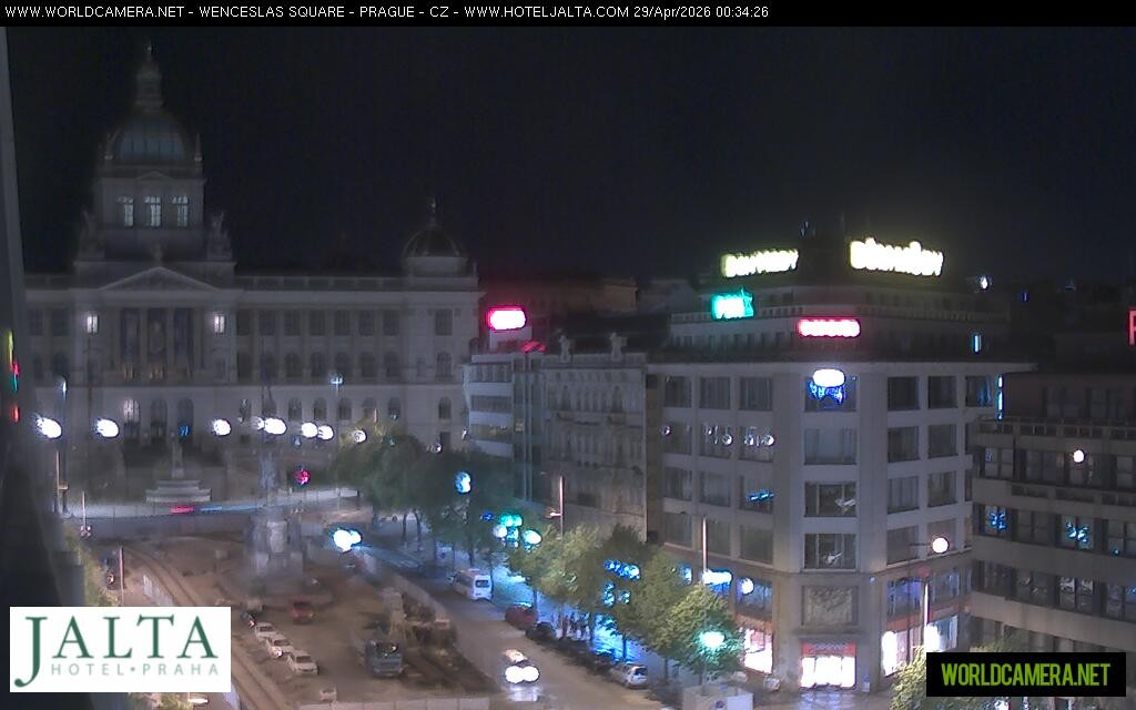 Archived image Webcam Wenceslas Square in Prague