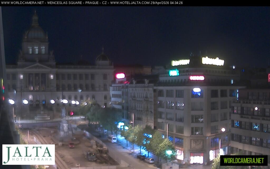 Archiv Foto Webcam Der Wenzelsplatz in der Neustadt Prags