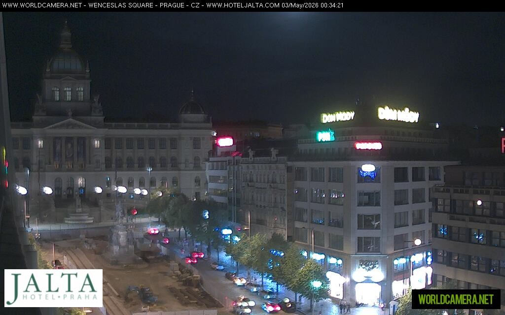 Archived image Webcam Wenceslas Square in Prague