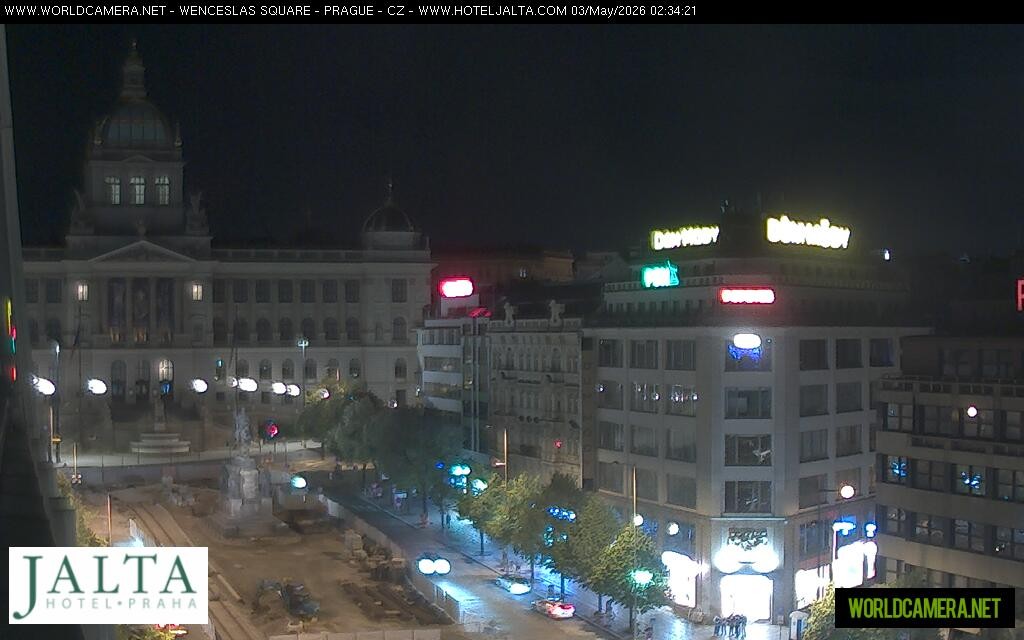 Archived image Webcam Wenceslas Square in Prague