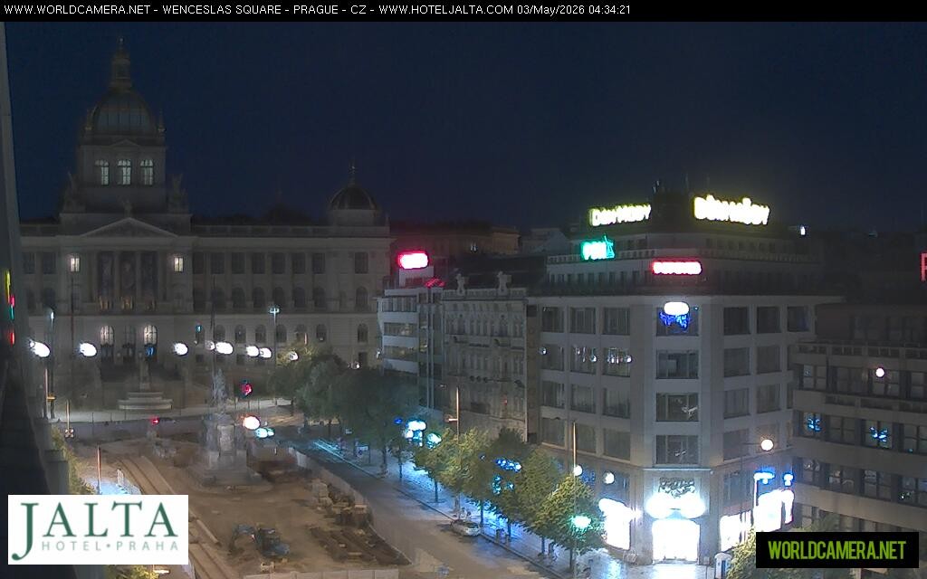 Archived image Webcam Wenceslas Square in Prague