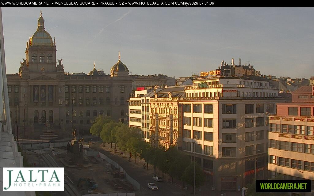 Archived image Webcam Wenceslas Square in Prague