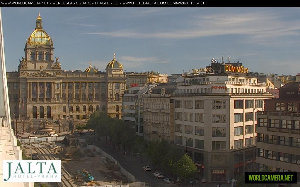 Archiv Foto Webcam Der Wenzelsplatz in der Neustadt Prags