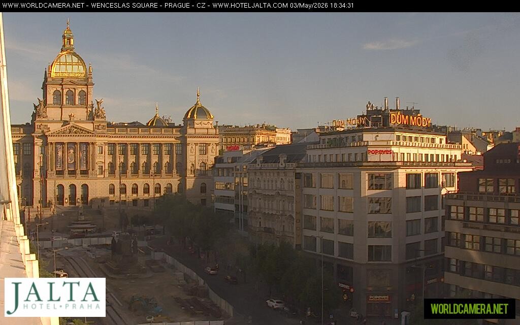 Archiv Foto Webcam Der Wenzelsplatz in der Neustadt Prags