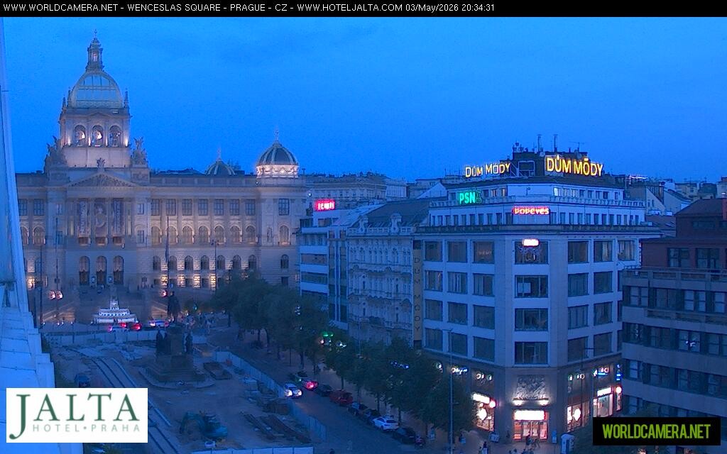 Archived image Webcam Wenceslas Square in Prague