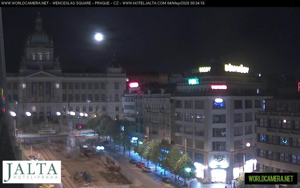 Archiv Foto Webcam Der Wenzelsplatz in der Neustadt Prags
