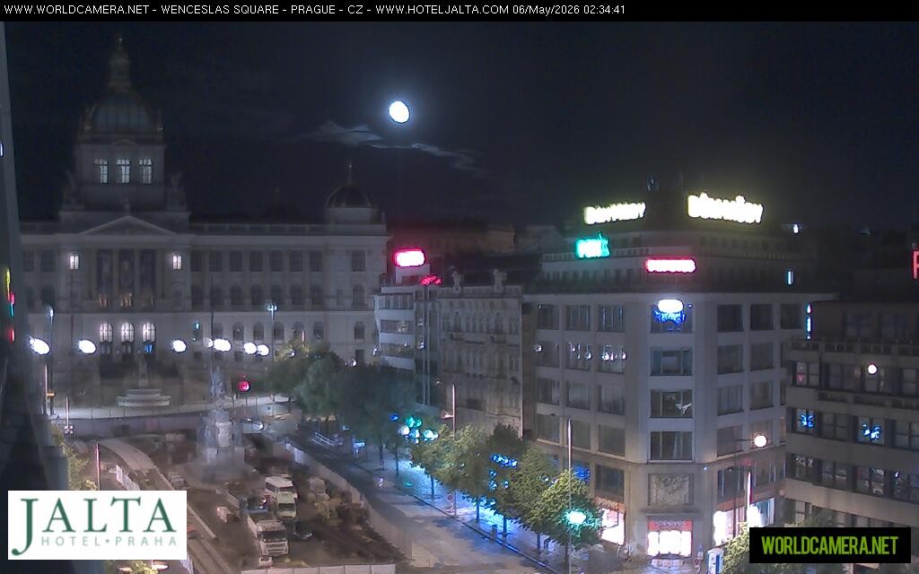Archived image Webcam Wenceslas Square in Prague