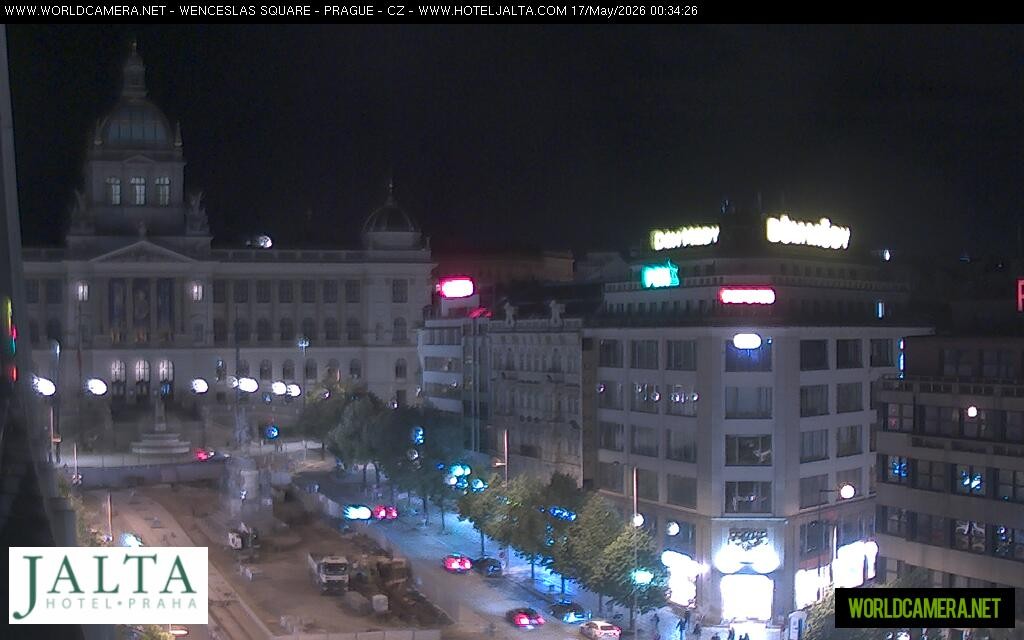 Archived image Webcam Wenceslas Square in Prague