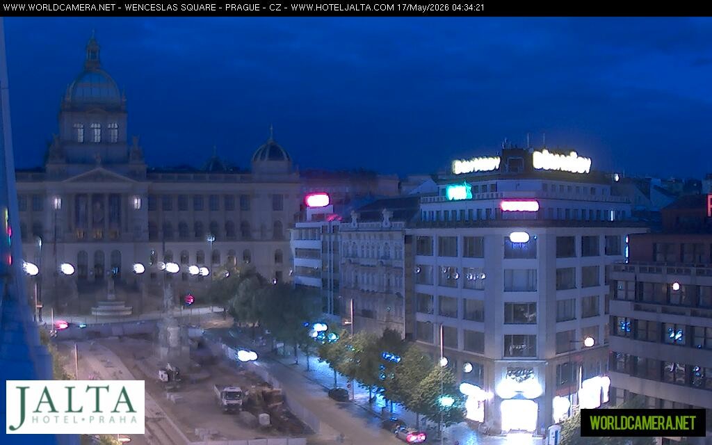 Archived image Webcam Wenceslas Square in Prague