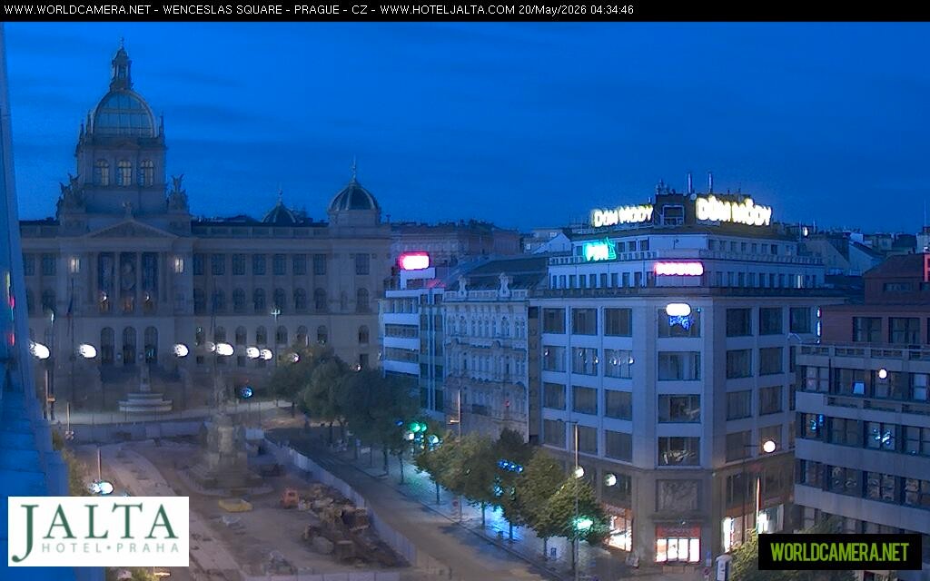 Archiv Foto Webcam Der Wenzelsplatz in der Neustadt Prags