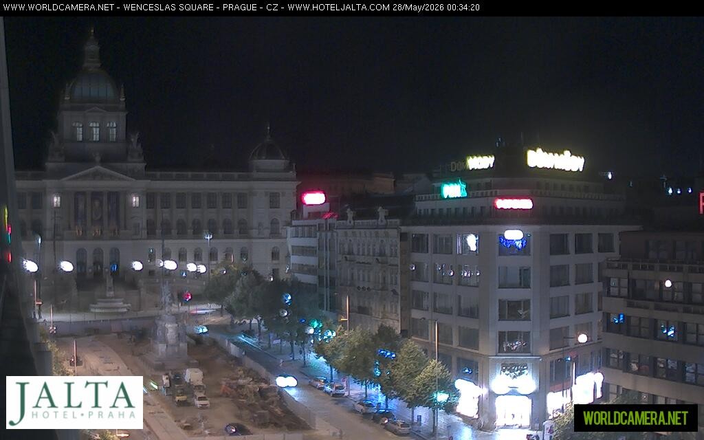 Archiv Foto Webcam Der Wenzelsplatz in der Neustadt Prags