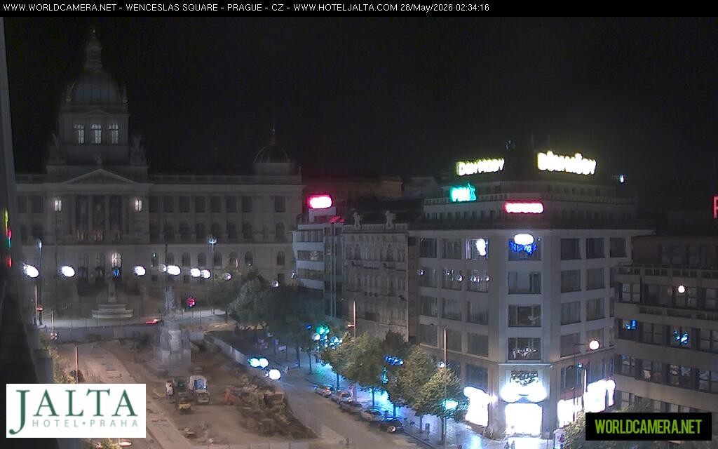 Archiv Foto Webcam Der Wenzelsplatz in der Neustadt Prags