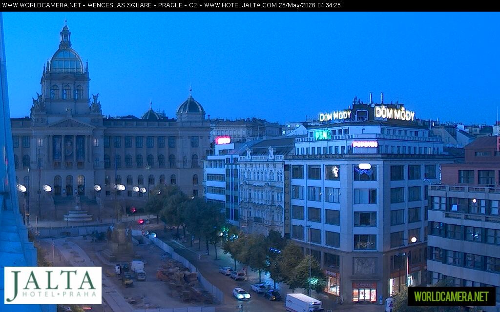 Archiv Foto Webcam Der Wenzelsplatz in der Neustadt Prags