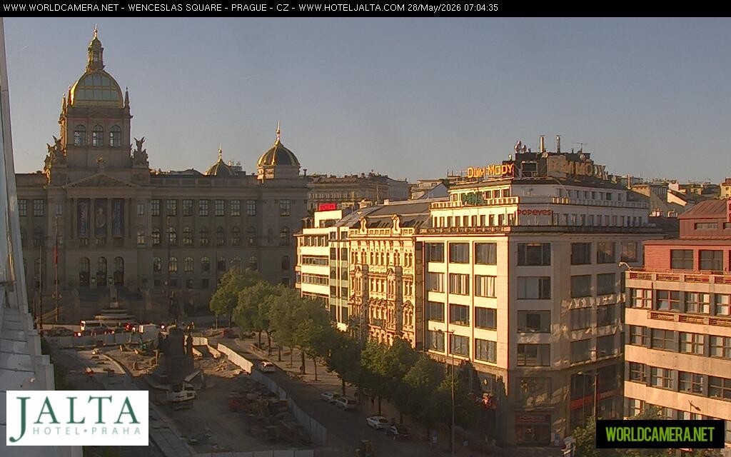 Archiv Foto Webcam Der Wenzelsplatz in der Neustadt Prags