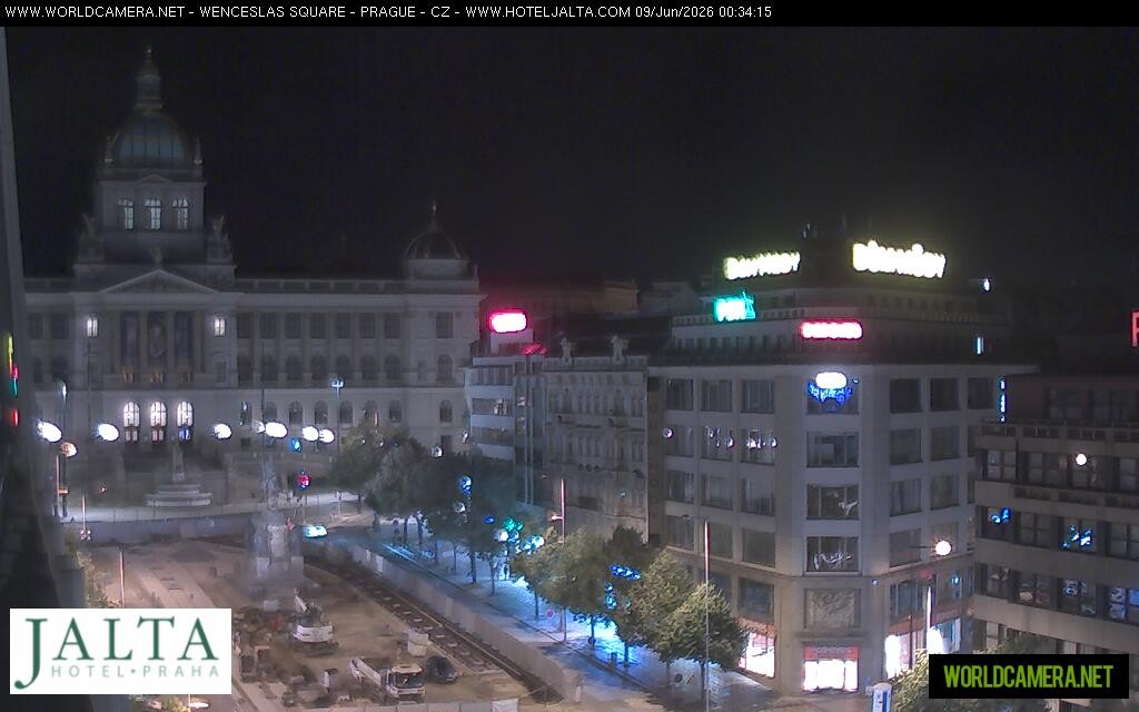 Archived image Webcam Wenceslas Square in Prague