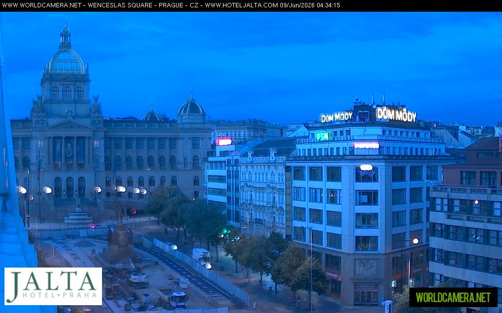 Archived image Webcam Wenceslas Square in Prague