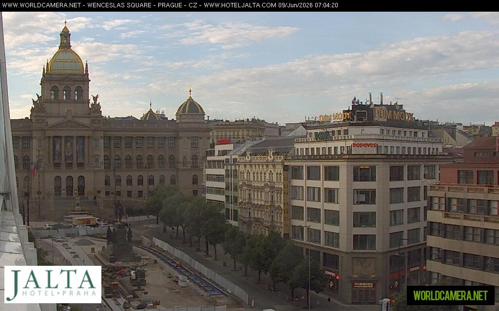 Archived image Webcam Wenceslas Square in Prague