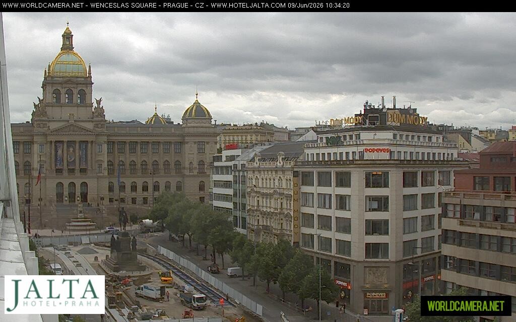 Archived image Webcam Wenceslas Square in Prague