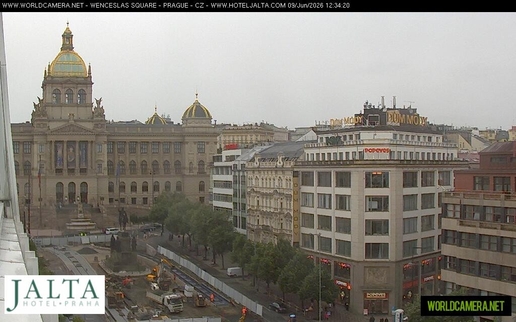 Archived image Webcam Wenceslas Square in Prague