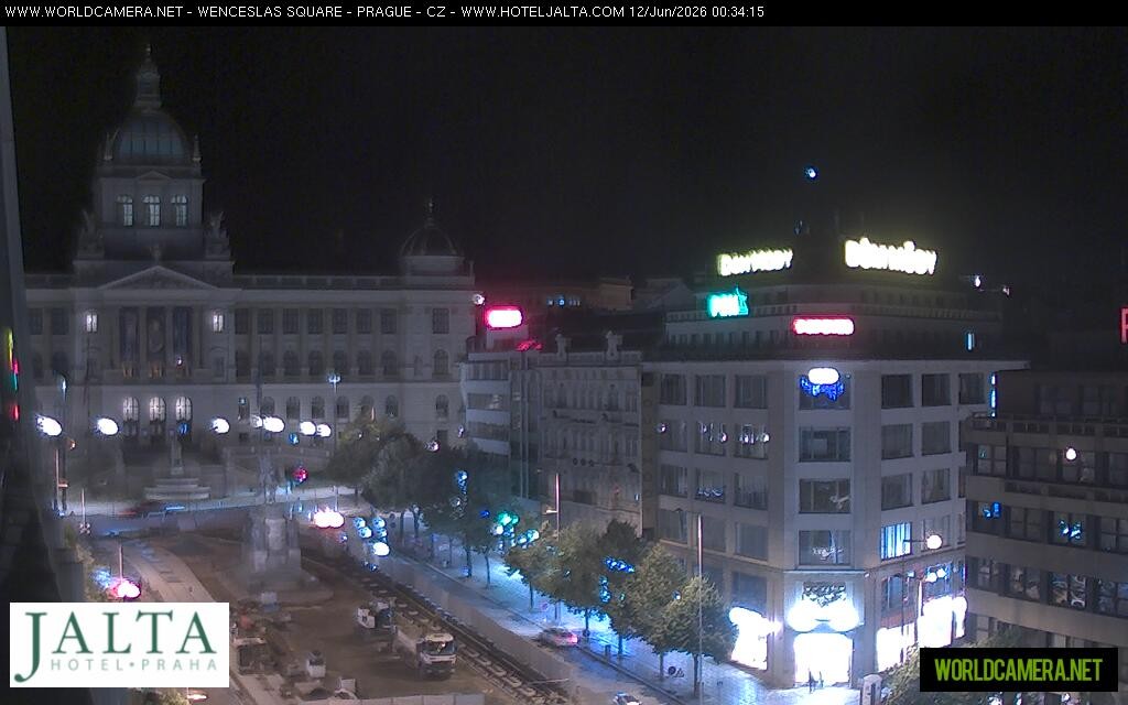 Archived image Webcam Wenceslas Square in Prague