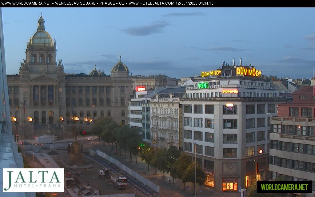 Archived image Webcam Wenceslas Square in Prague