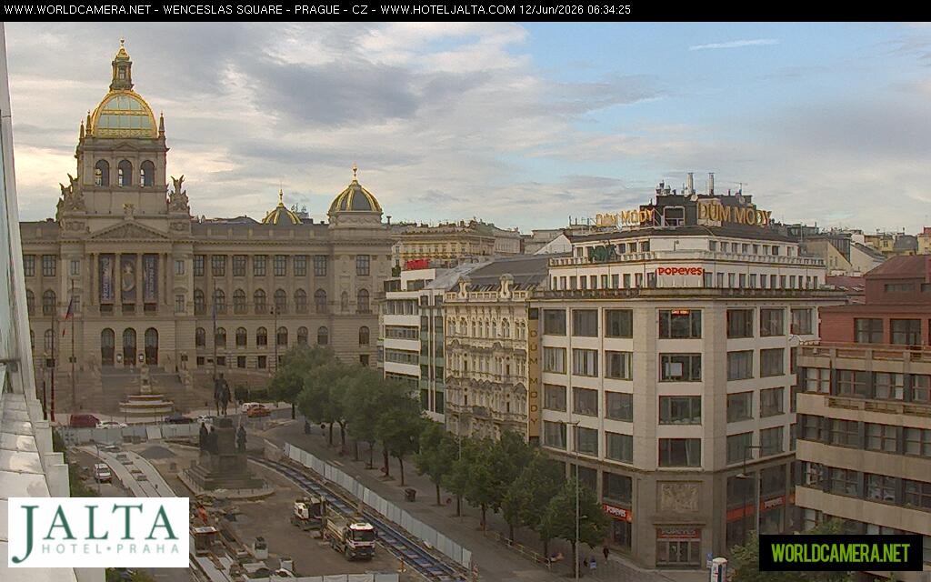 Archived image Webcam Wenceslas Square in Prague