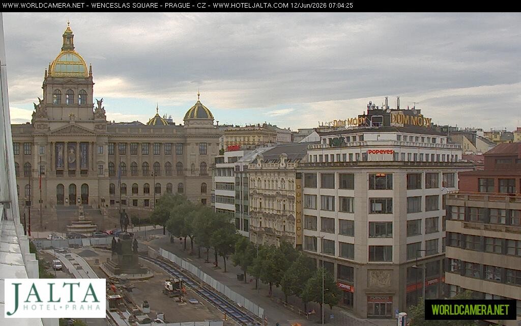 Archived image Webcam Wenceslas Square in Prague