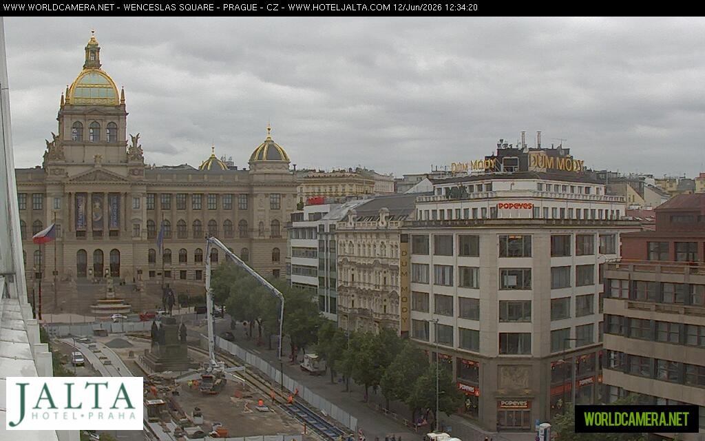 Archived image Webcam Wenceslas Square in Prague