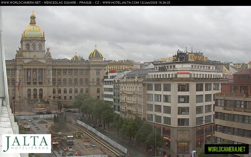 Archived image Webcam Wenceslas Square in Prague