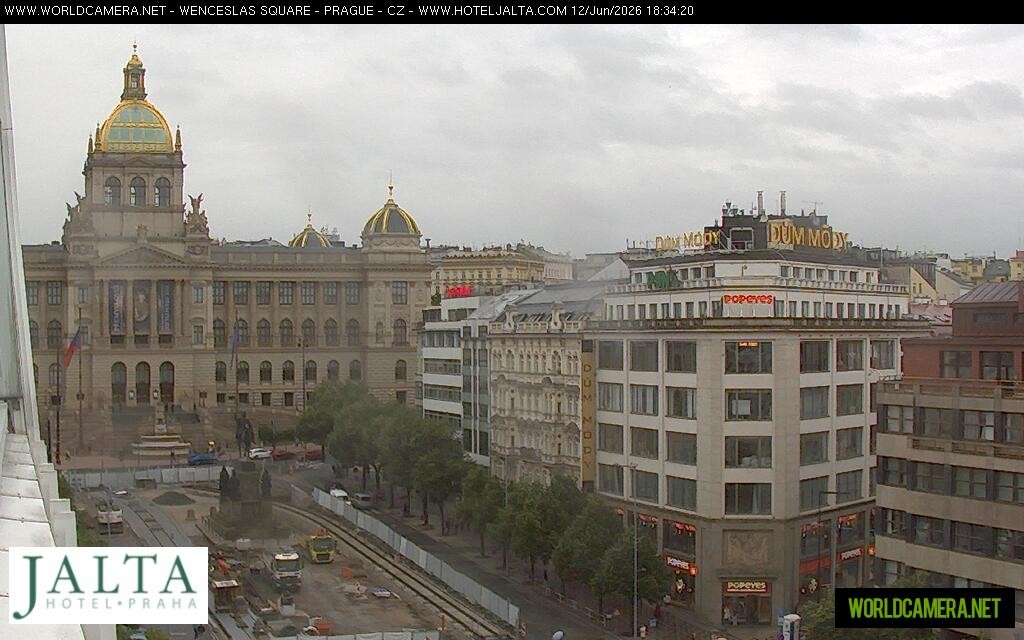 Archived image Webcam Wenceslas Square in Prague