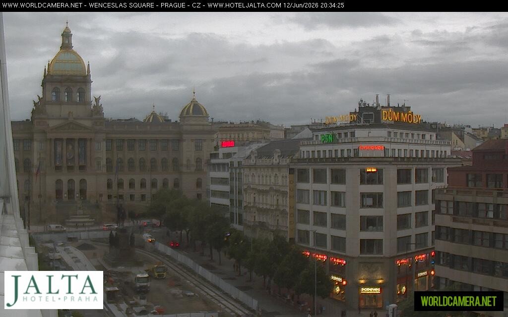Archived image Webcam Wenceslas Square in Prague