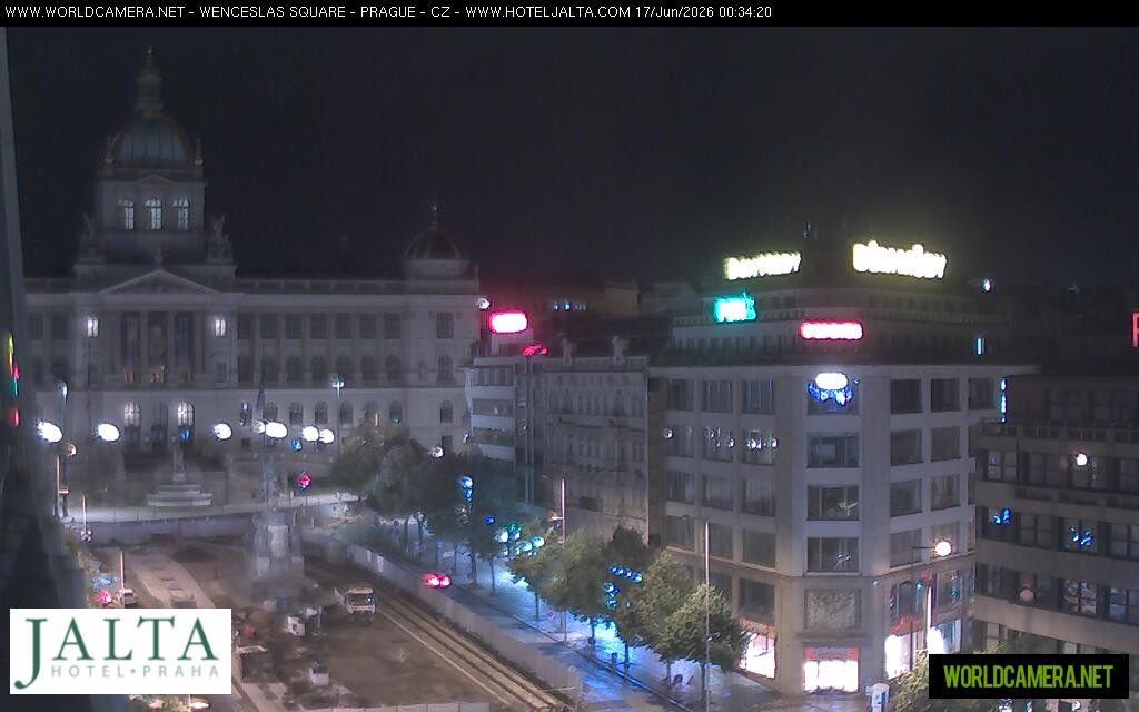 Archiv Foto Webcam Der Wenzelsplatz in der Neustadt Prags