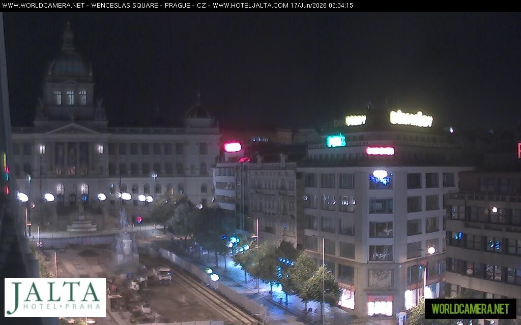 Archiv Foto Webcam Der Wenzelsplatz in der Neustadt Prags