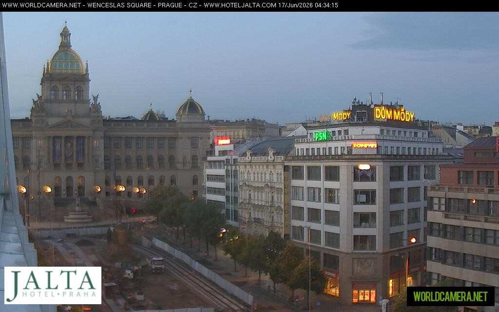 Archiv Foto Webcam Der Wenzelsplatz in der Neustadt Prags