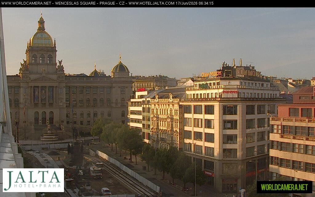 Archiv Foto Webcam Der Wenzelsplatz in der Neustadt Prags