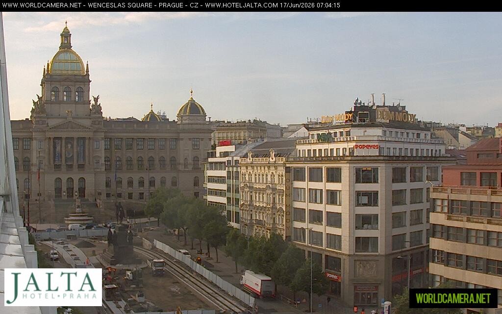 Archiv Foto Webcam Der Wenzelsplatz in der Neustadt Prags