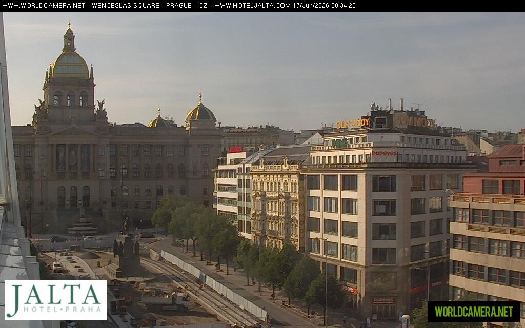 Archiv Foto Webcam Der Wenzelsplatz in der Neustadt Prags