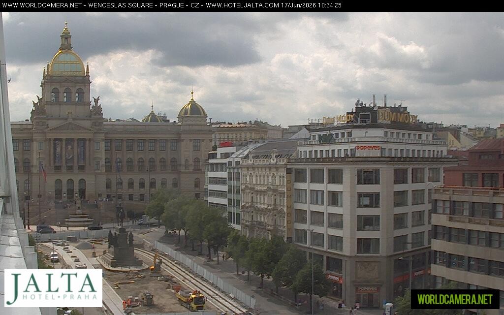 Archiv Foto Webcam Der Wenzelsplatz in der Neustadt Prags